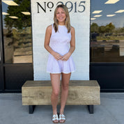 Lavender Gingham Romper