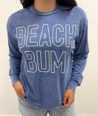 Beach Bum Long Sleeve Graphic Top