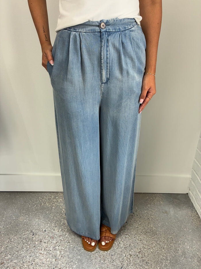 Destiny Denim Wide Leg Pants