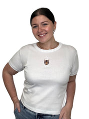 Tiger White Baby Tee