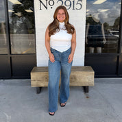 The Remi Pointed Hem Top White