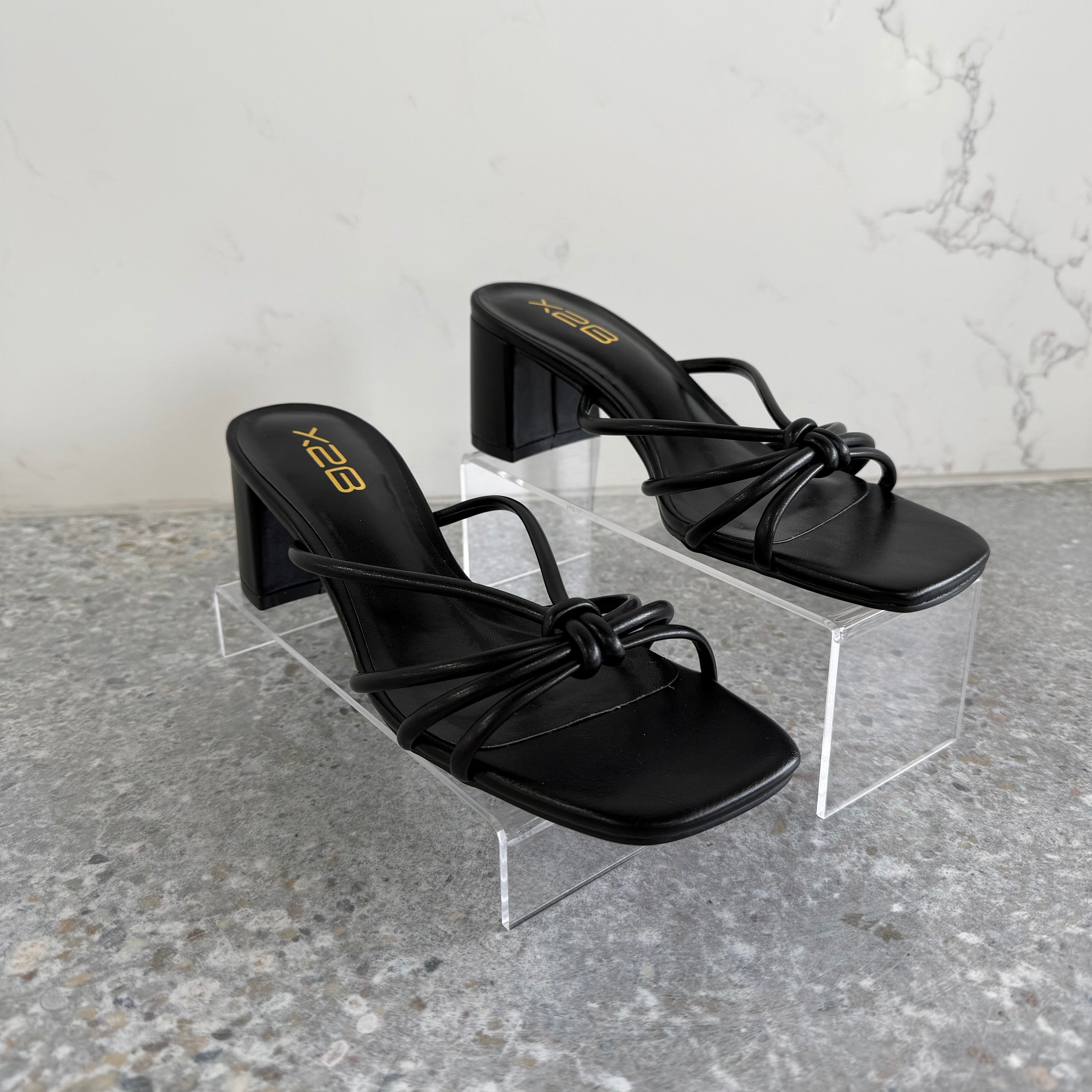 Adela Strappy Heel Black