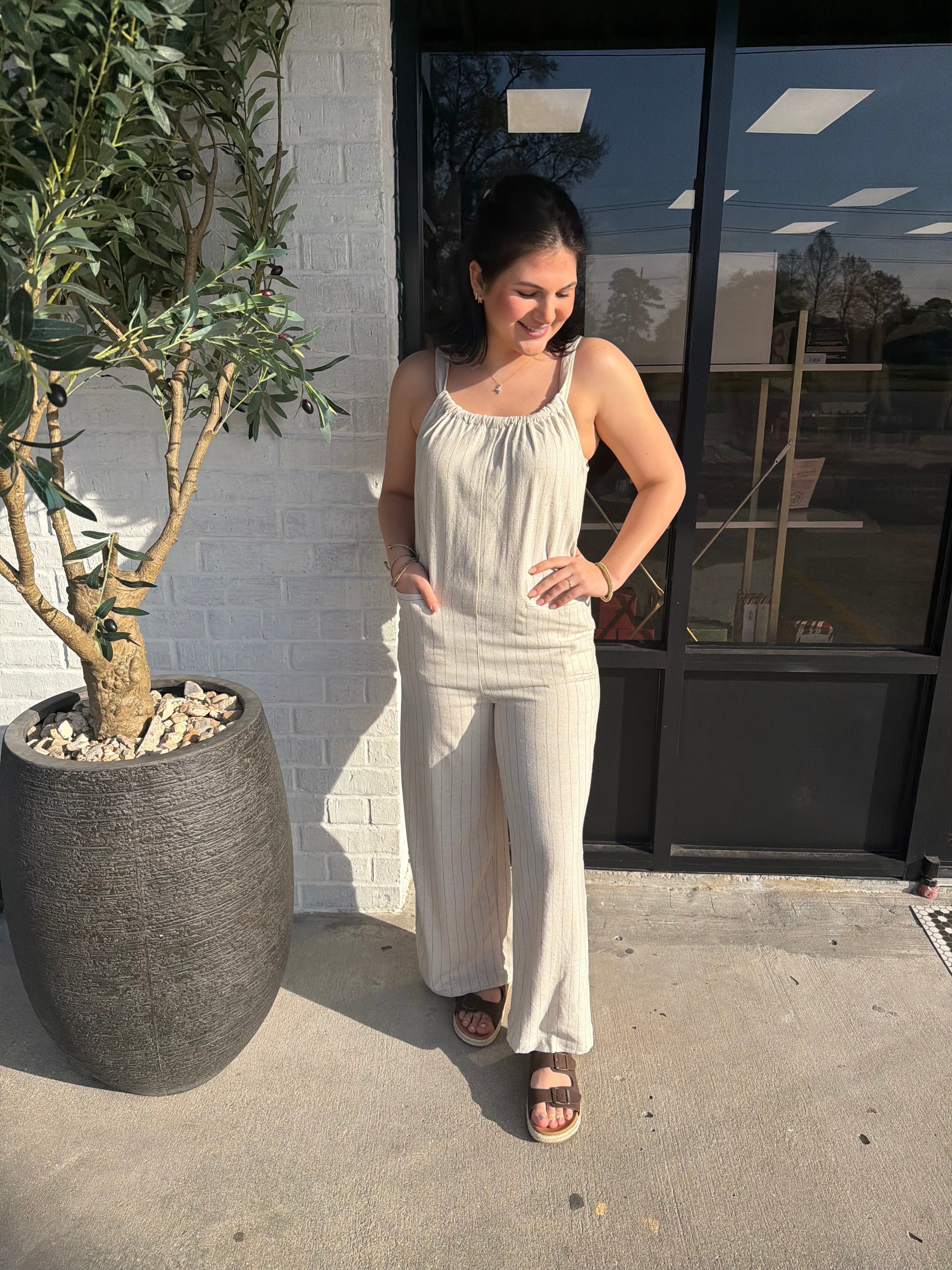 The Avery Pinstripe Jumpsuit
