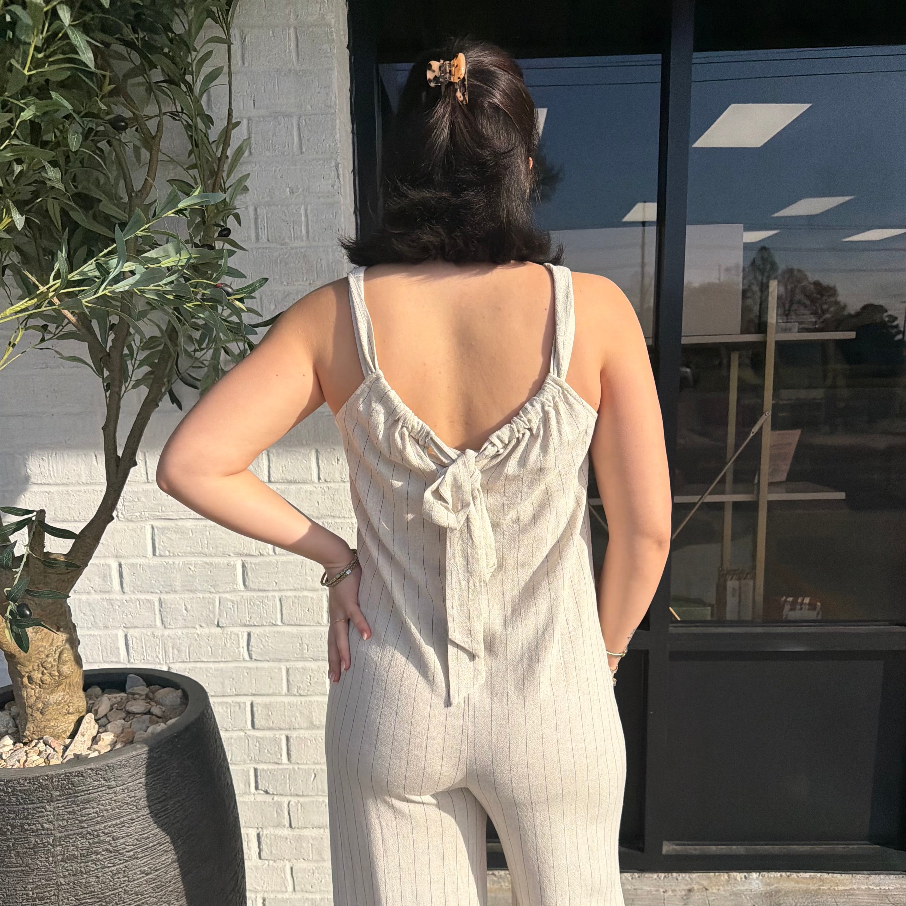 The Avery Pinstripe Jumpsuit