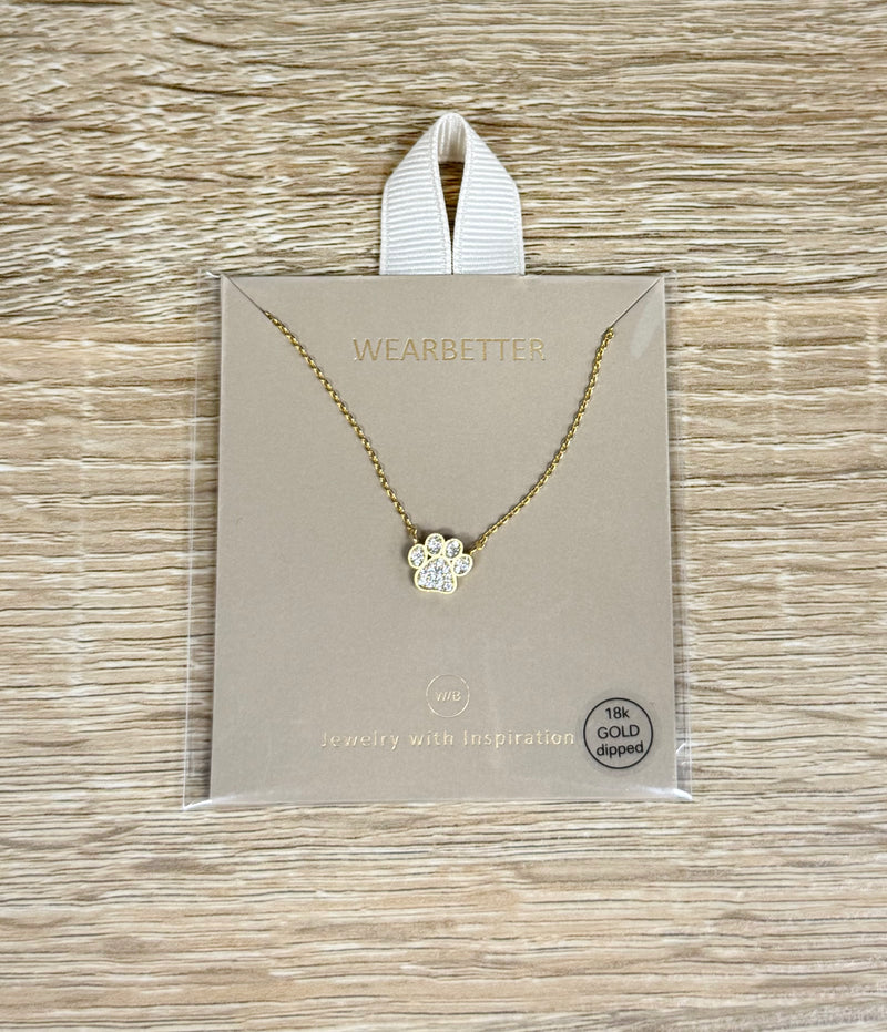 Tiger Paw Print Necklace