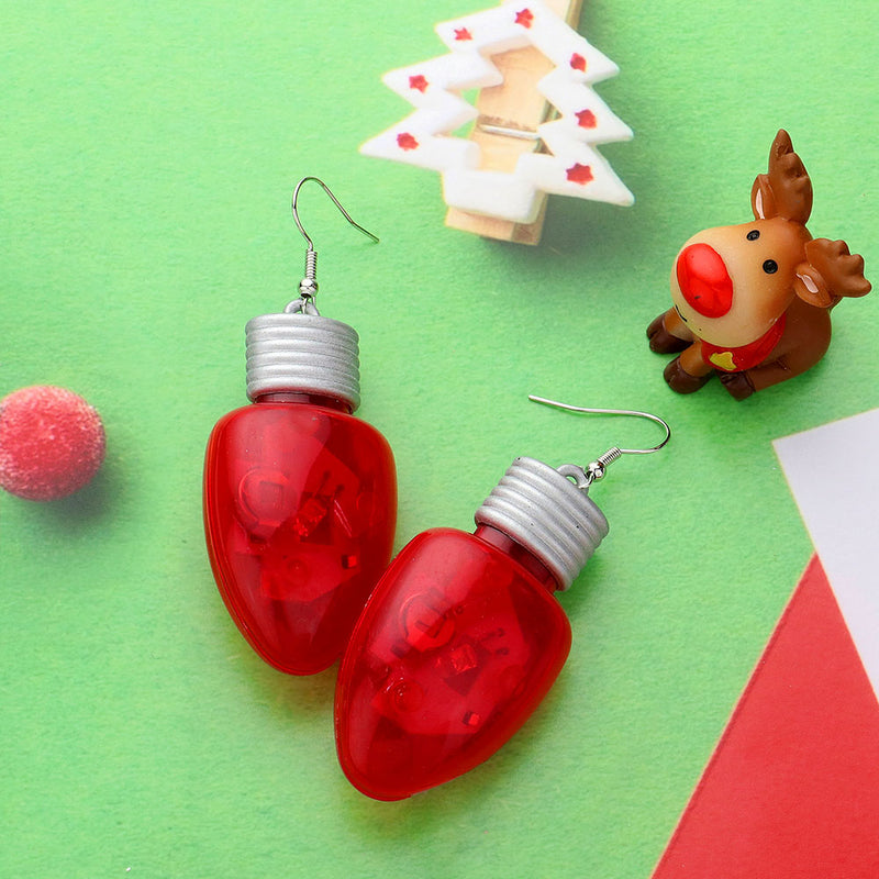 Light Up Christmas Light Bulb Earrings