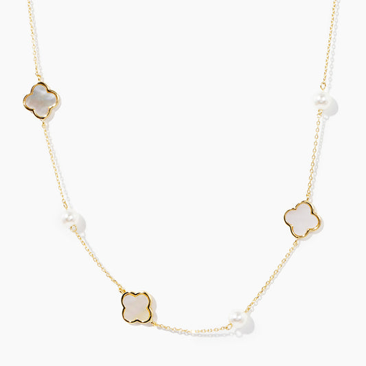 Gold Dipped Quatrefoil Necklace