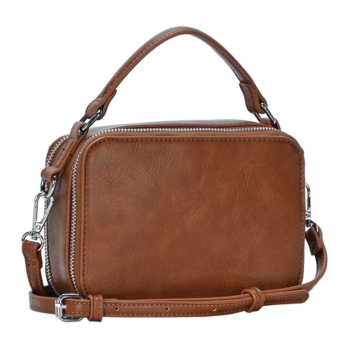 Faux Leather Crossbody Bag