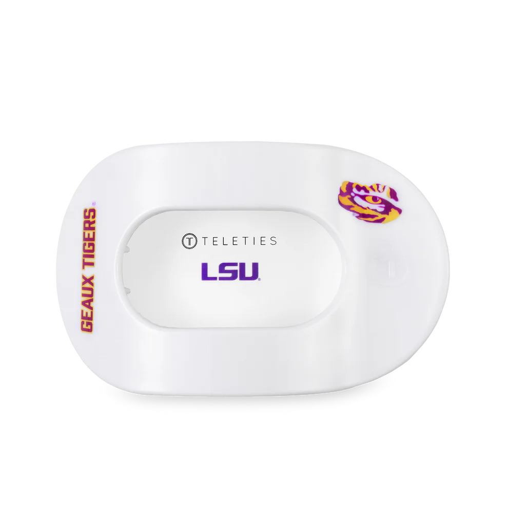 Geaux Tigers! Large Flat Round Hair Clip