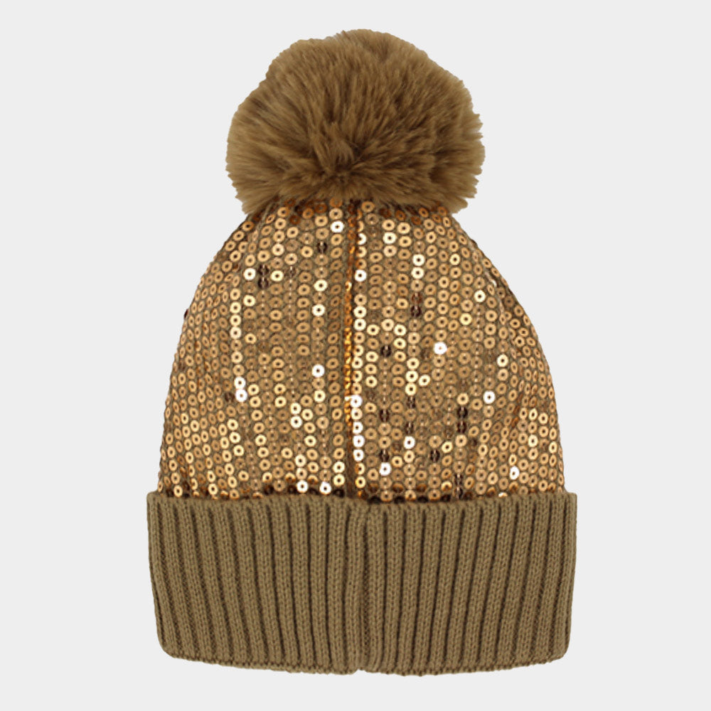 Sequin Beanie Hat