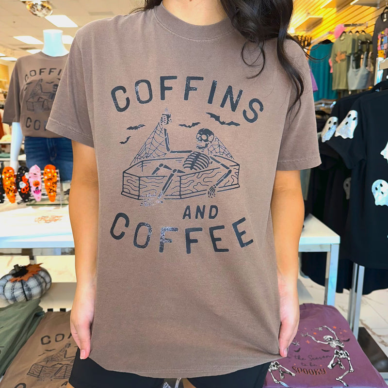 Coffins and Coffee Graphic Tee