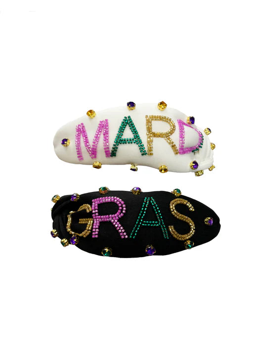 Mardi Gras Beaded Headband