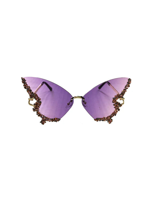 MG Butterfly Rhinestone Sunglasses