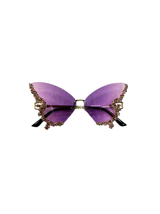 MG Butterfly Rhinestone Sunglasses