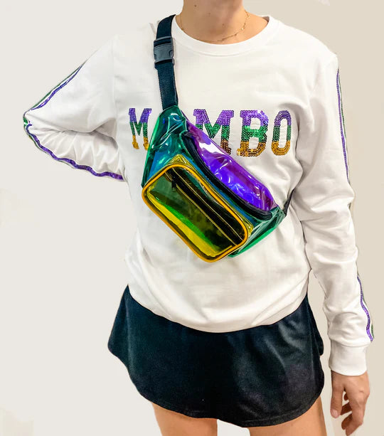 Mardi Gras Transparent Fanny Pack