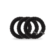 Jet Black Large Nylon Hair Ties