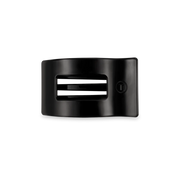 Jet Black Small Flat Rectangle Hair Clip