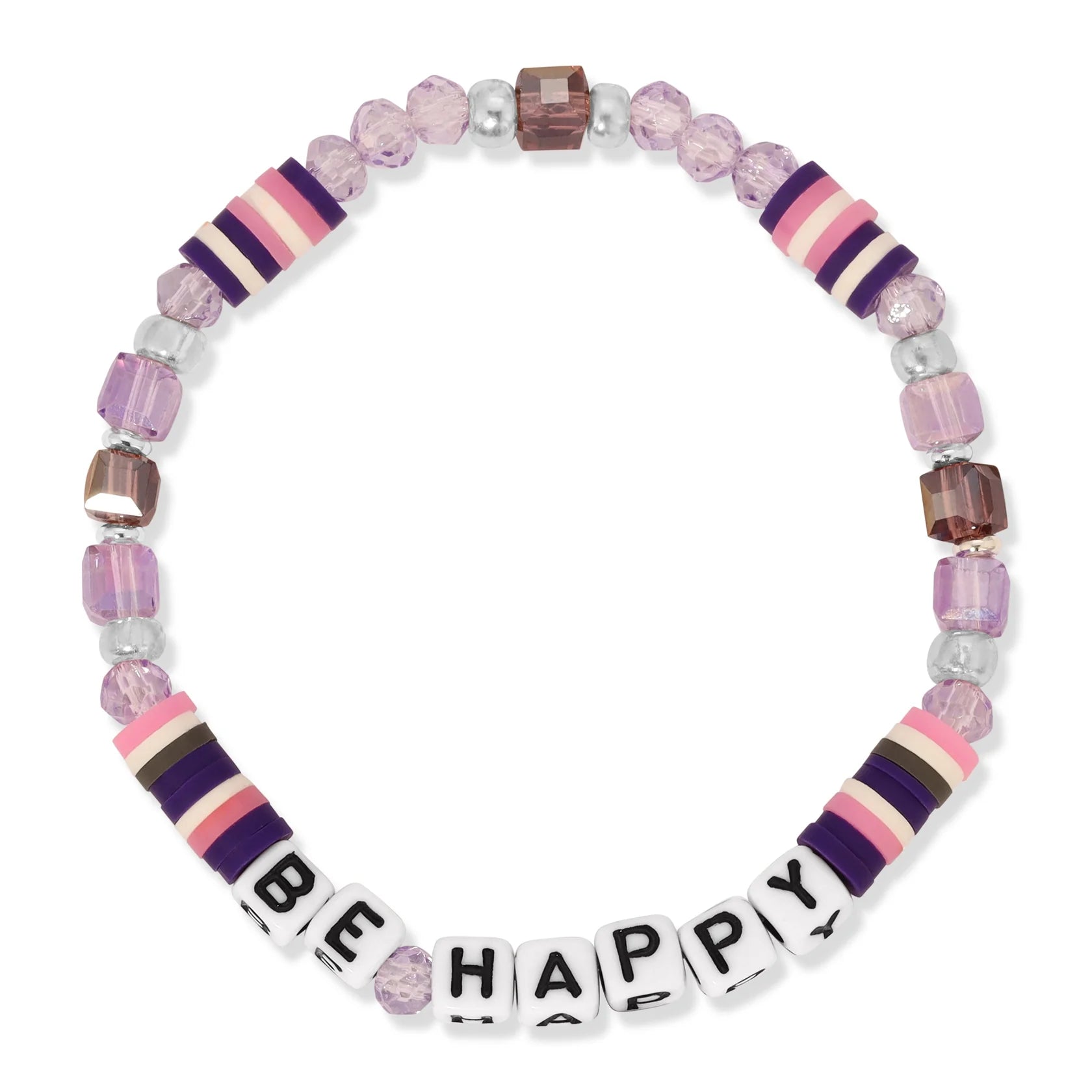 BE HAPPY Colorful Words Kids Bracelet