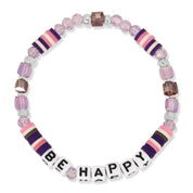 BE HAPPY Colorful Words Kids Bracelet