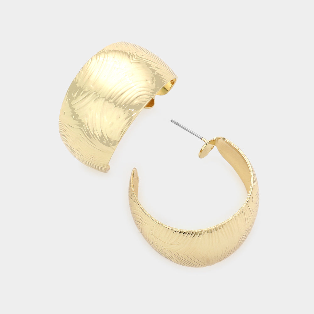 Textured Hoop Earrings