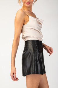 Grace Pleather Shorts