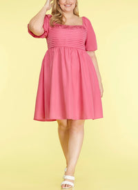 Curvy Penelope Pleated Dress