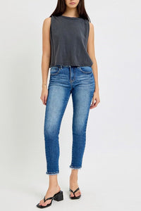 Risen Tummy Control MR Cropped Skinny Jeans