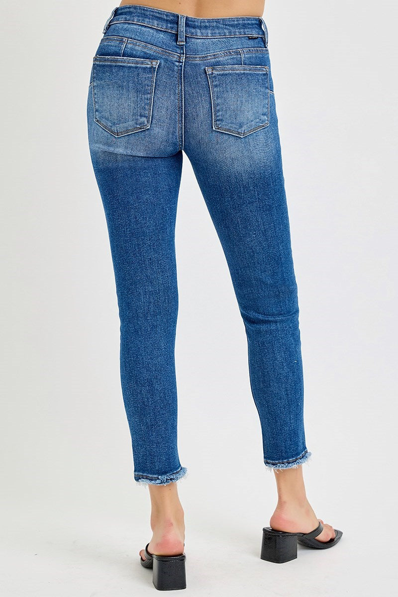 Risen Tummy Control MR Cropped Skinny Jeans