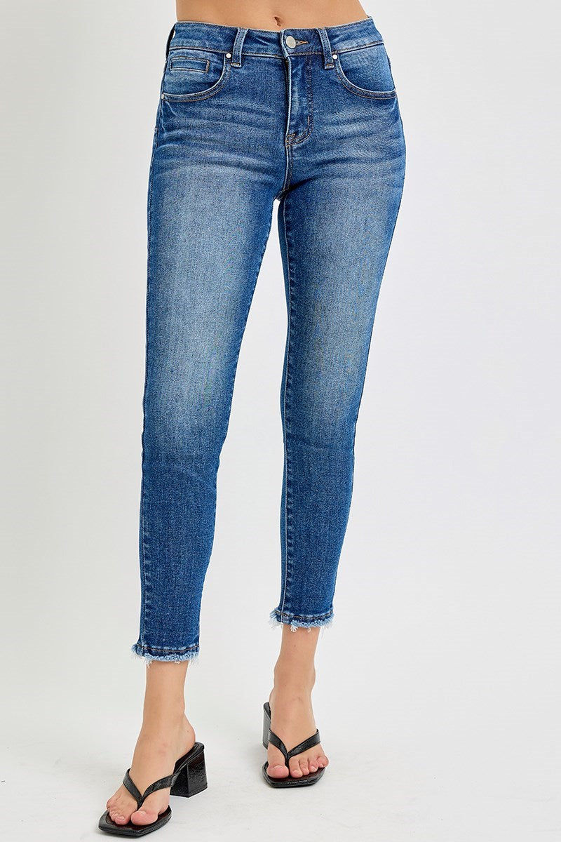 Risen Tummy Control MR Cropped Skinny Jeans