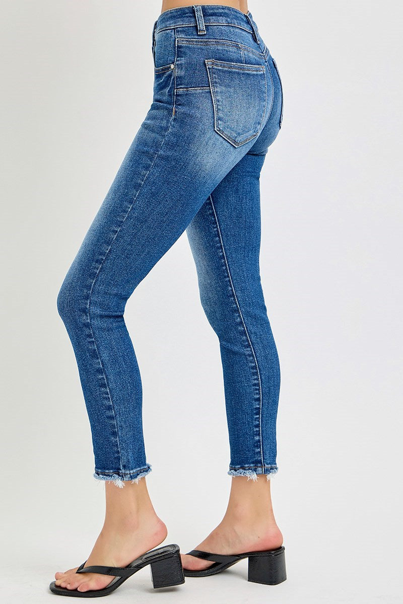 Risen Tummy Control MR Cropped Skinny Jeans