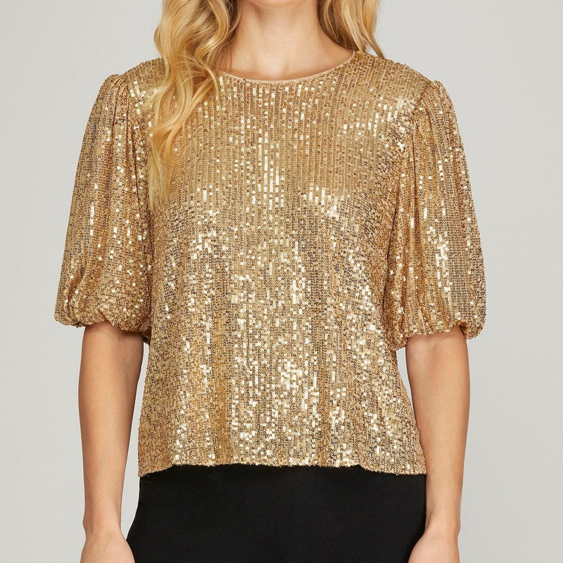 Sabrina Sequin Top