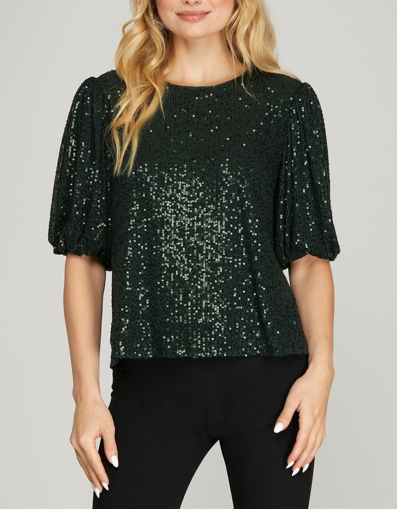 Sabrina Sequin Top