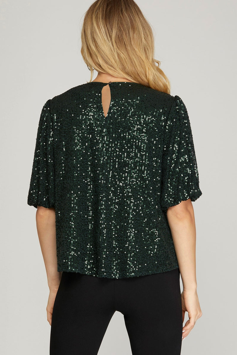 Sabrina Sequin Top