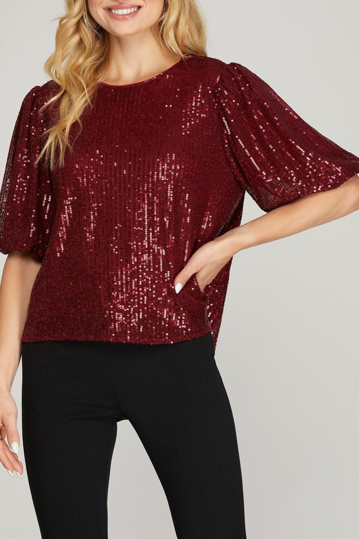 Sabrina Sequin Top