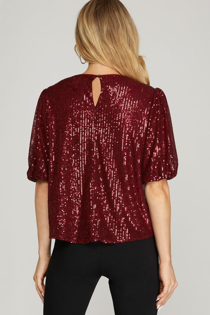 Sabrina Sequin Top