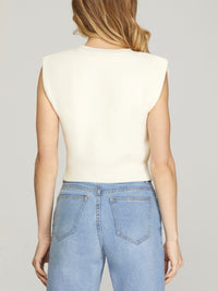 Tina Cropped Sweater Top