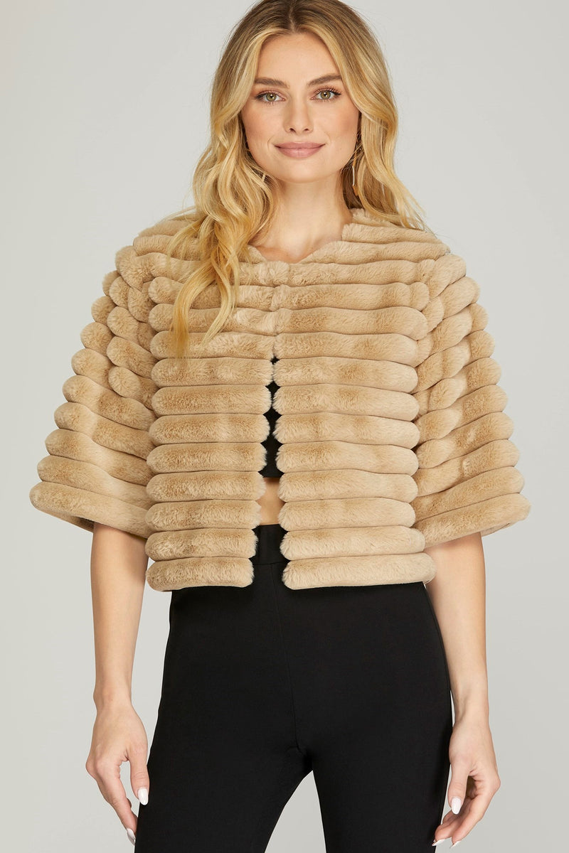 Nadia Faux Fur Crop Jacket