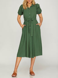 Presley Pleated Midi Dress