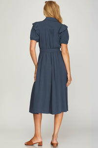 Presley Pleated Midi Dress