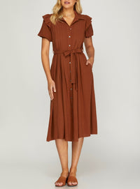 Presley Pleated Midi Dress