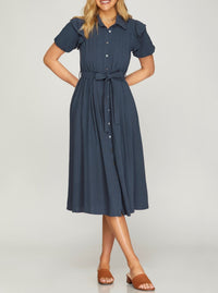 Presley Pleated Midi Dress