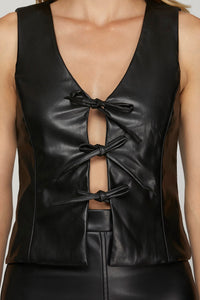 Priscilla Pleather Vest