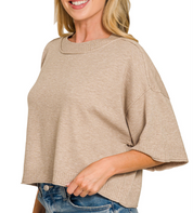 The Casual Affair Sweater Top Mocha