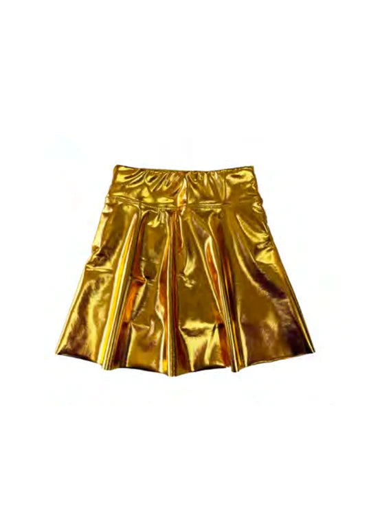 Gold Metallic Skort