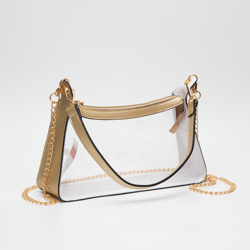 Gold Clear Handbag