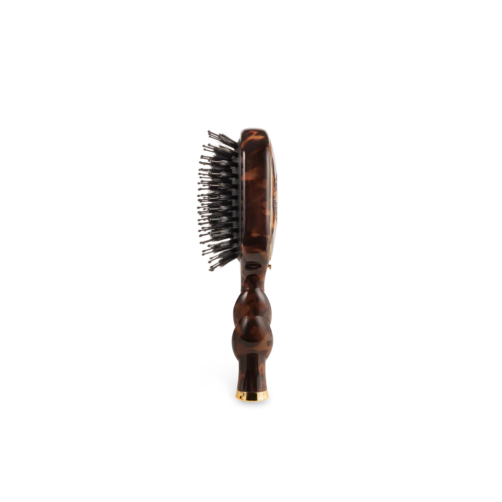 Mini Boar Bristle Hairbrush Tortoise