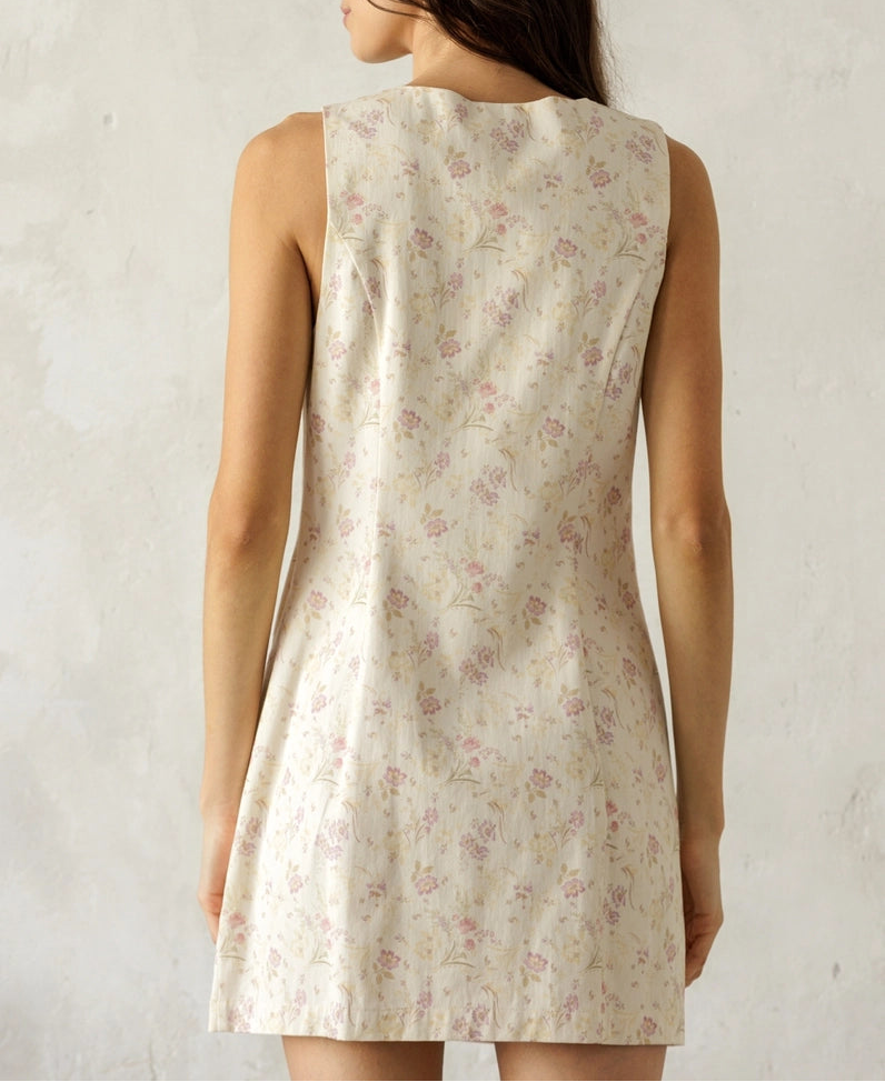 The Vintage Petals Mini Dress