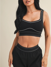 Contrast Thread Sports Bra