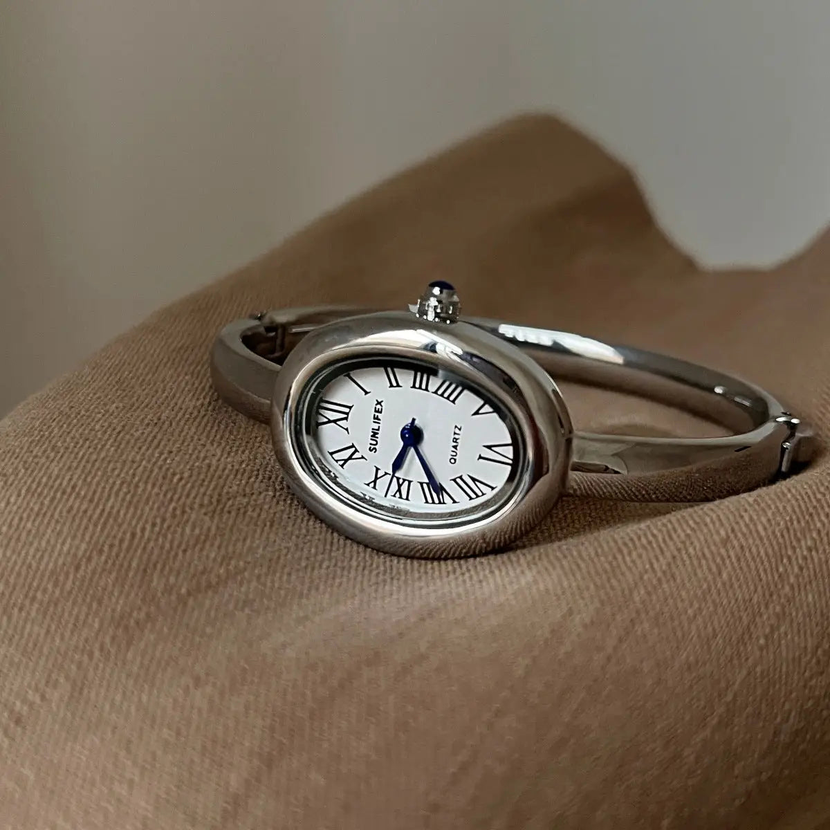 Tracey Silver Oval Wrist Watch