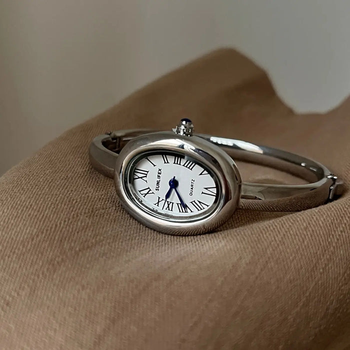 Tracey Silver Oval Wrist Watch